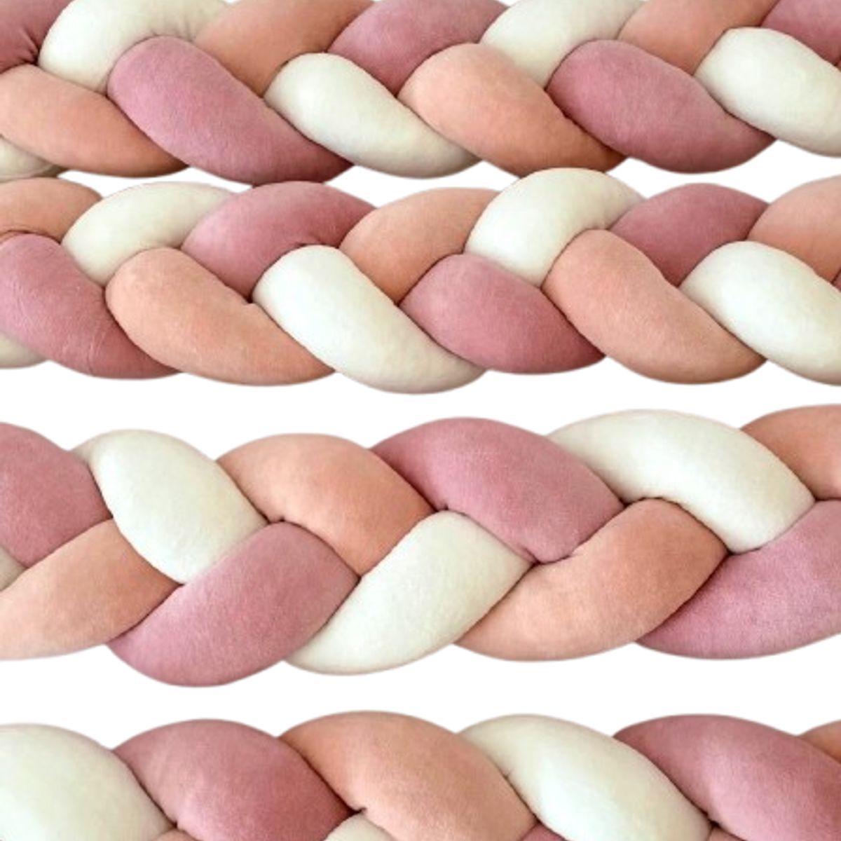 GENERICO - Protector de cuna 4 metros Tela aterciopelada Antialérgica