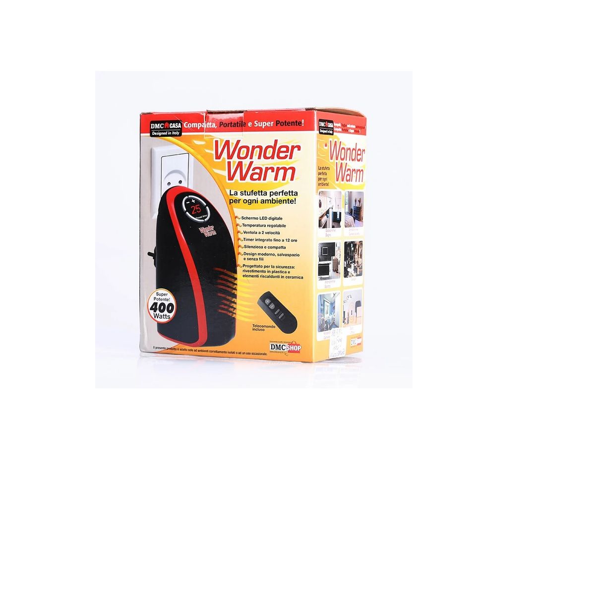 GENERICO - Mini Calentador Estufa Calefacción Portátil Eléctrico Control Remoto