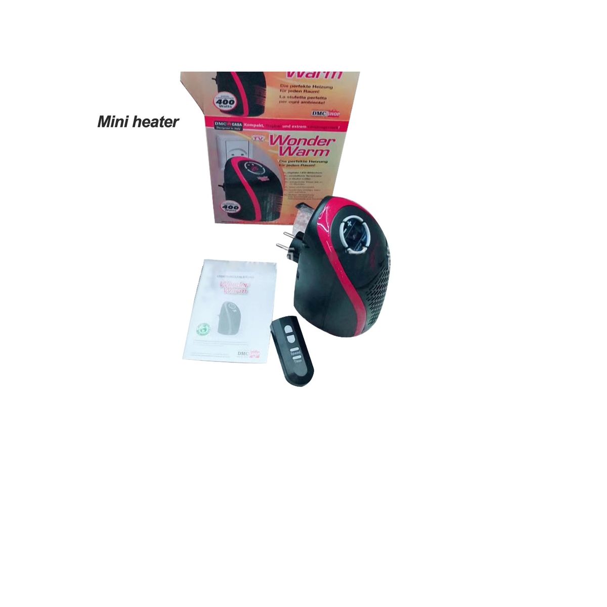 GENERICO - Mini Calentador Estufa Calefacción Portátil Eléctrico Control Remoto