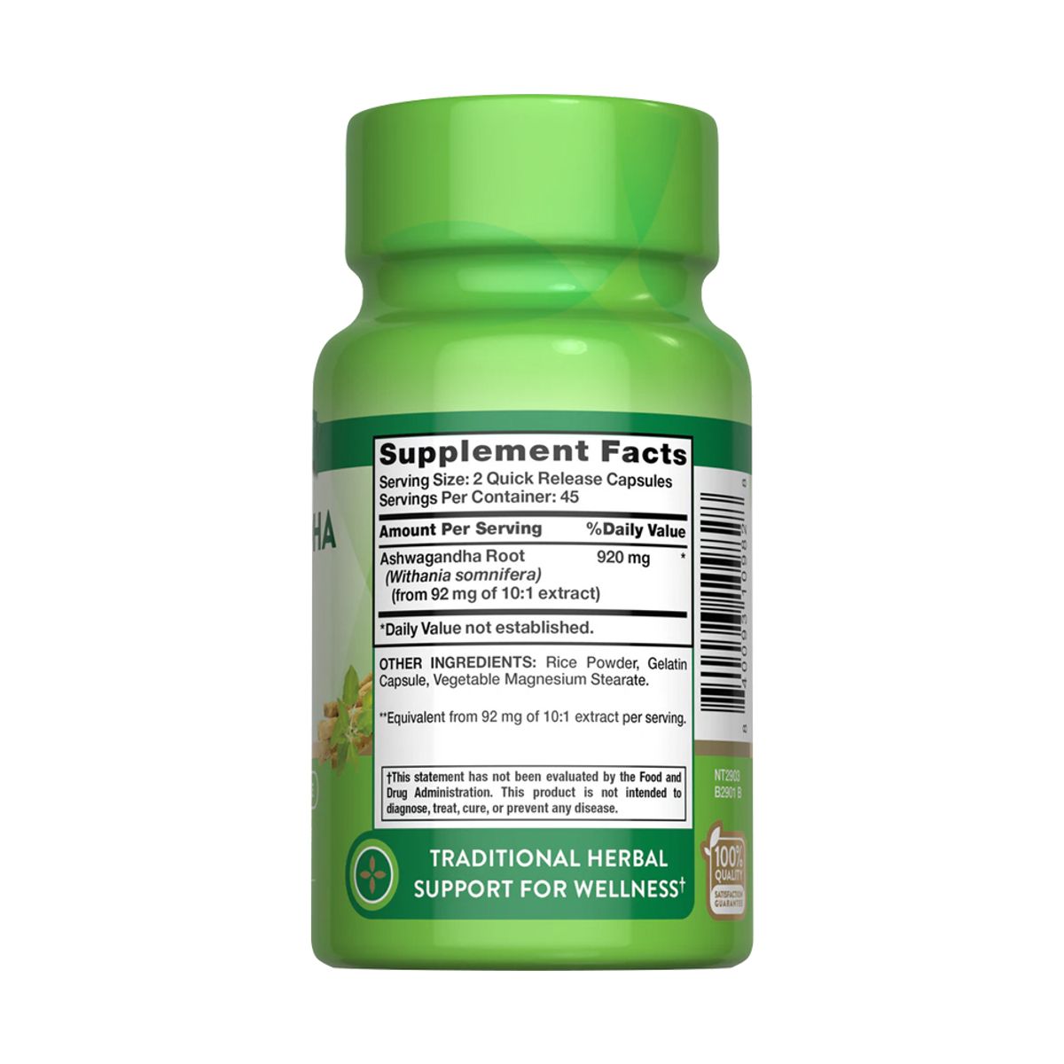 NATURE'S TRUTH - Ashwagandha Root 920mg 90 Capsulas Nature's Truth