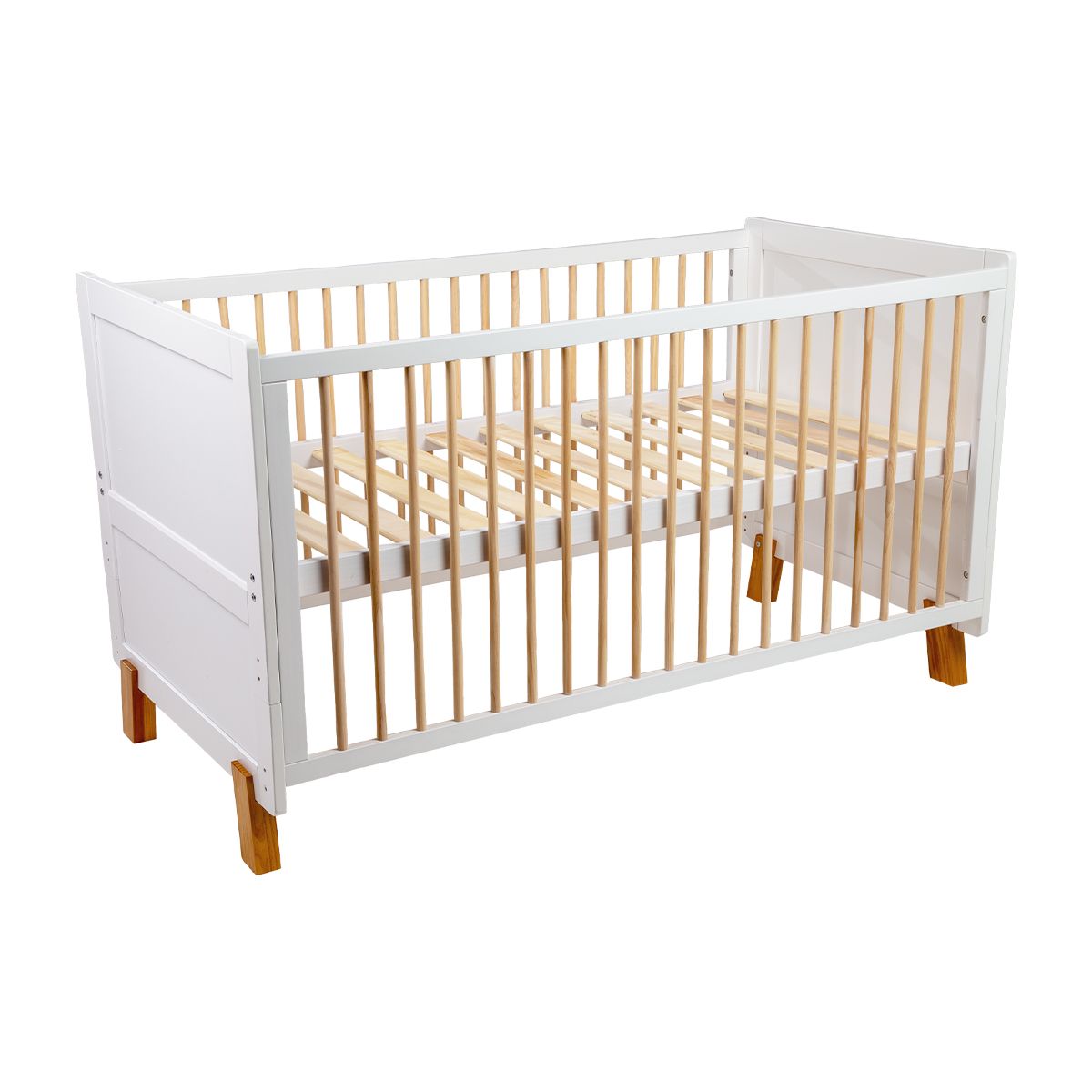 CARESTINO - Cuna Cama de Madera Vigo 140x70 Blanco