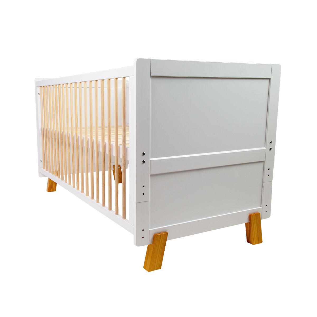 CARESTINO - Cuna Cama de Madera Vigo 140x70 Blanco