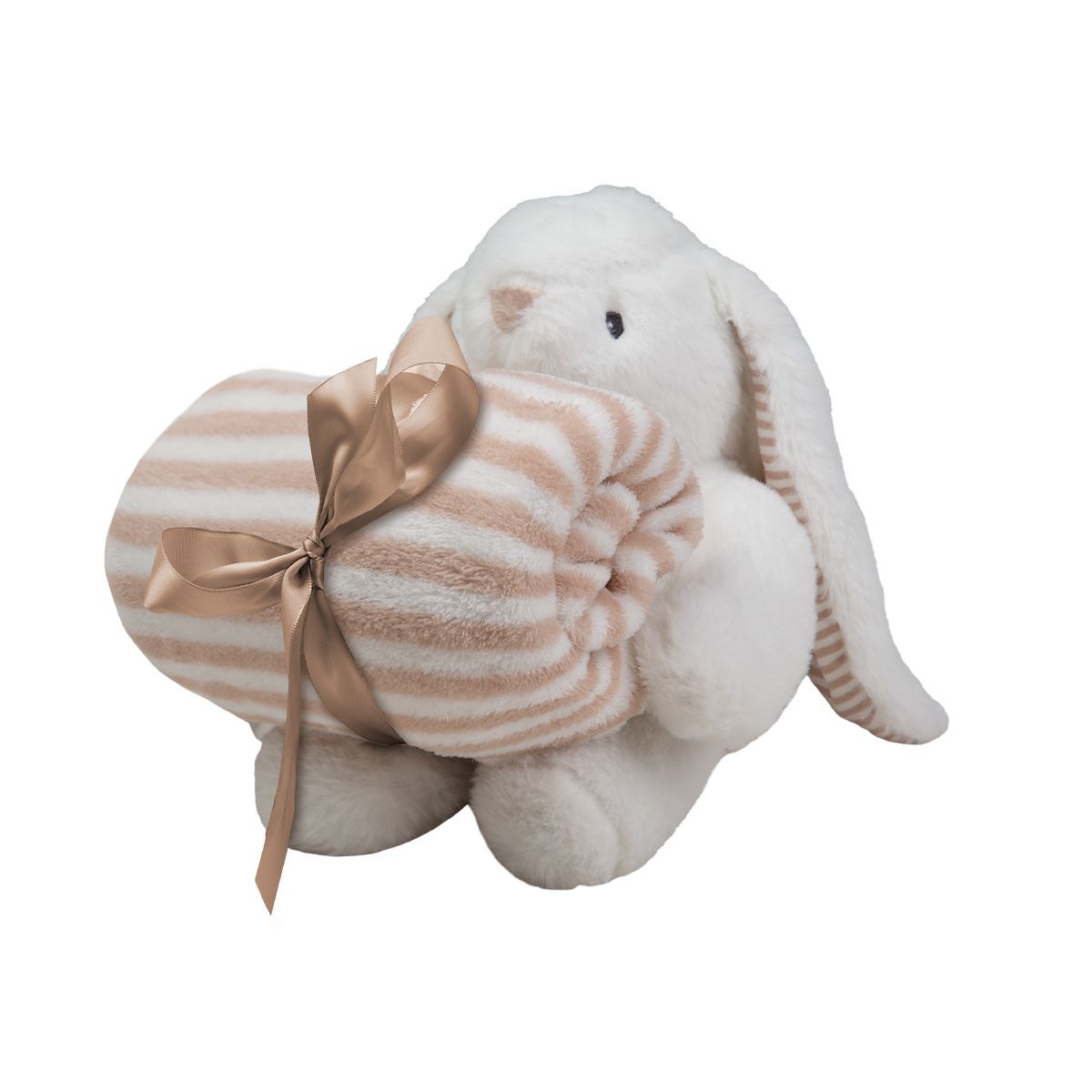 CARESTINO - Peluche con Manta Conejo Blanco