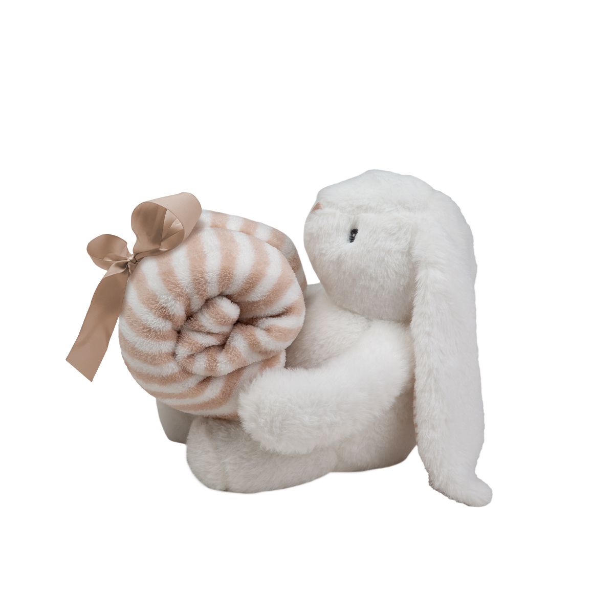 CARESTINO - Peluche con Manta Conejo Blanco