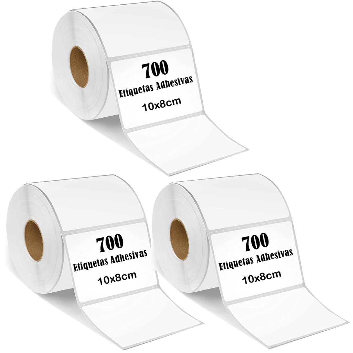 GENERICO - Etiqueta Termica Adhesiva 10x8cm Pack 3 Rollos