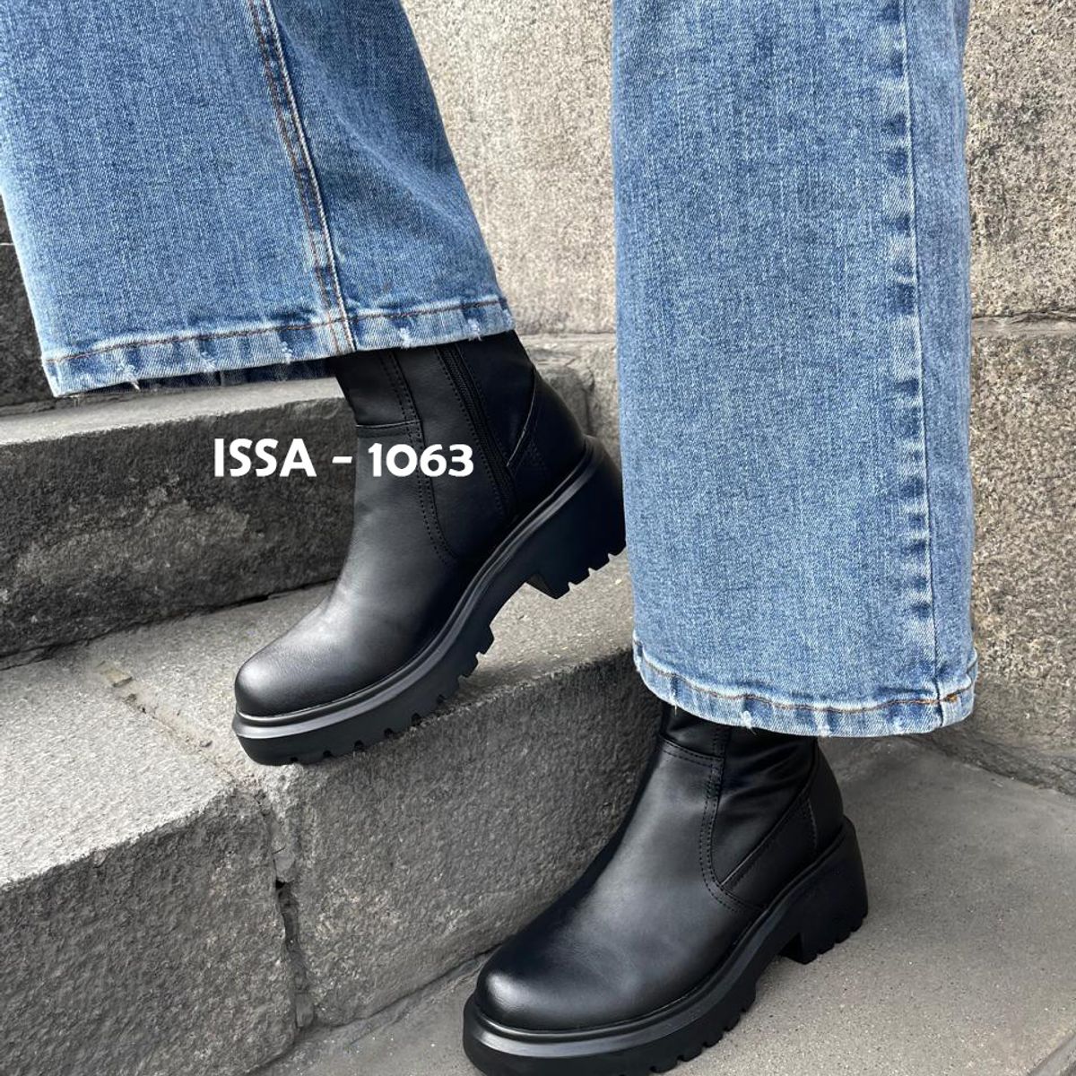 GENERICO - BOTINES COMBAT PARA MUJER EN COLOR NEGRO