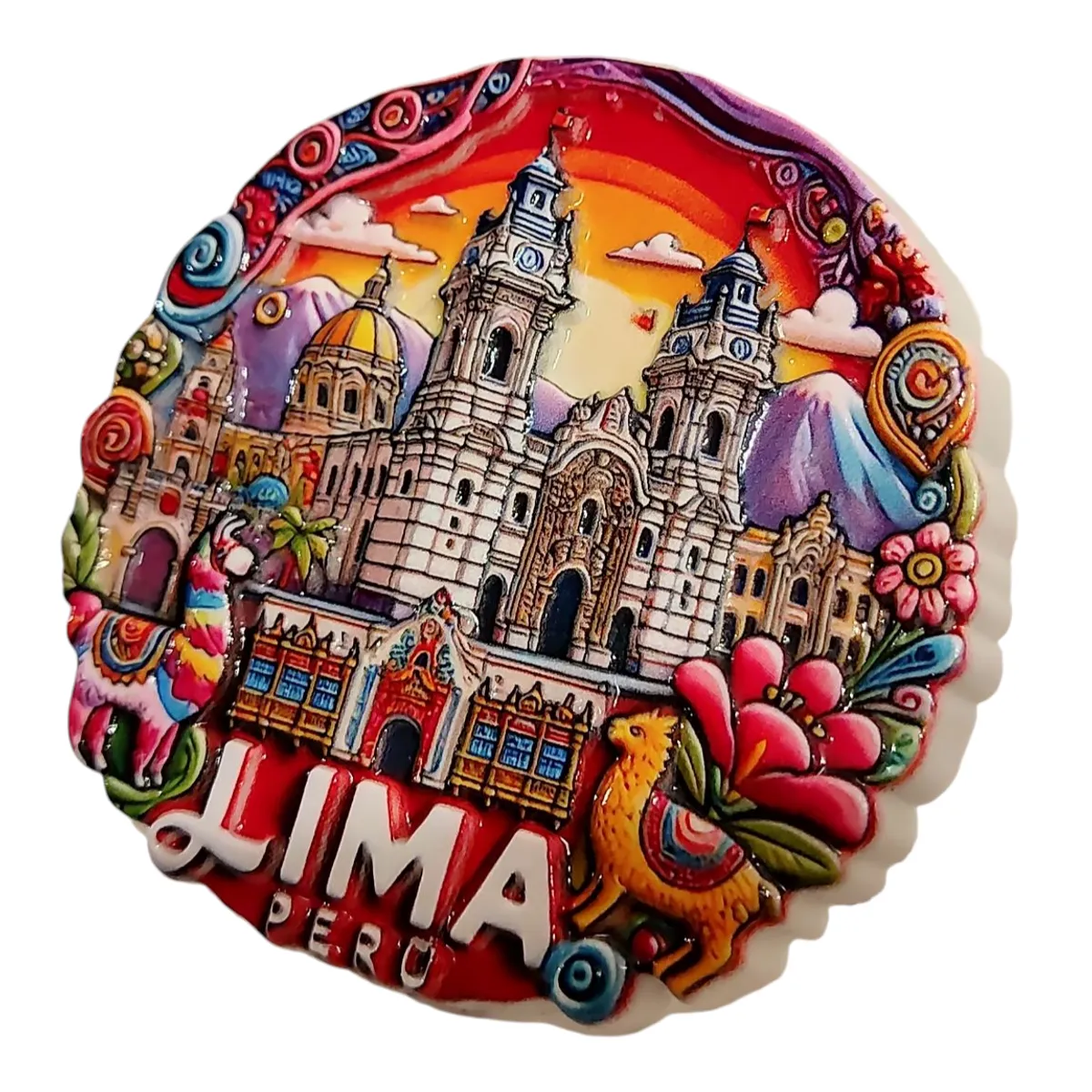 GENERICO - Recuerdo Souvenir Lima Peru - Imán Refrigerador - Present