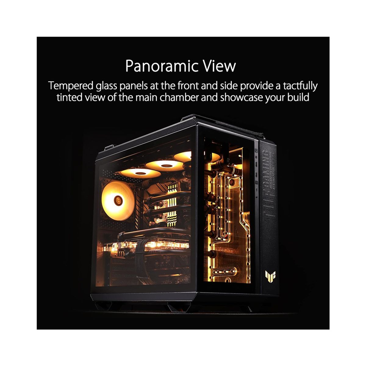 ASUS - CASE TUF GAMING GT502 NEGRO ATX USB 3 FILTRA POLVO SIN FUENTE