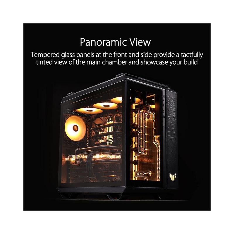 ASUS - CASE TUF GAMING GT502 NEGRO ATX USB 3 FILTRA POLVO SIN FUENTE