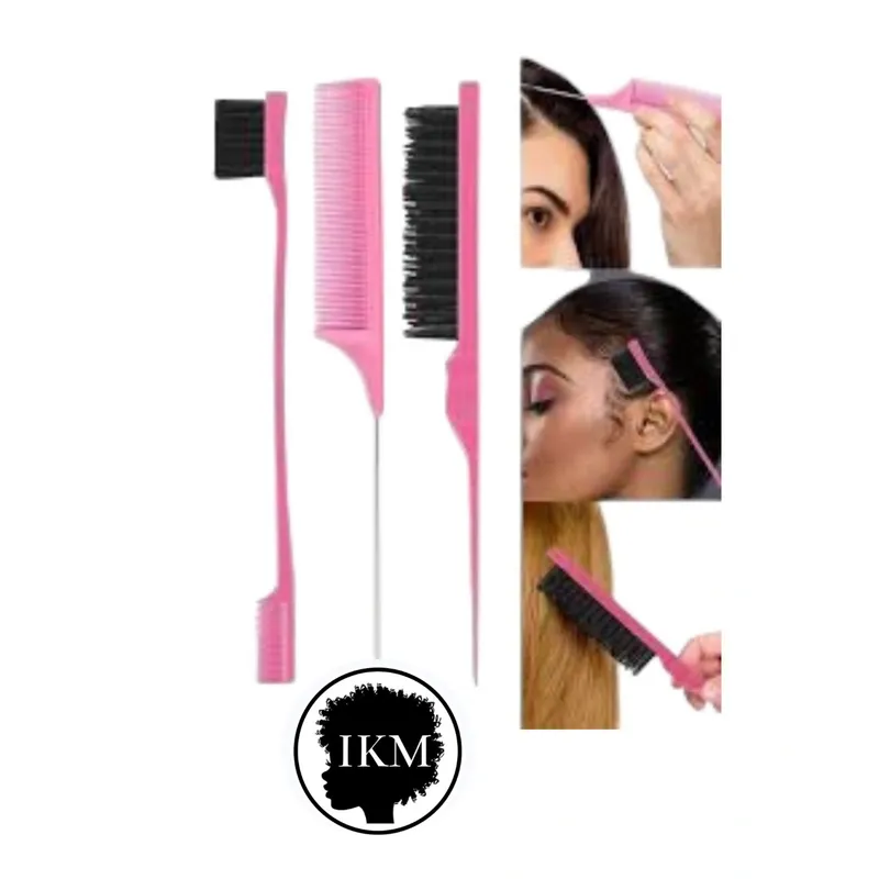 GENERICO - Kit Peine Cepillo Pulidor Para Peinar Cabello en Rosa