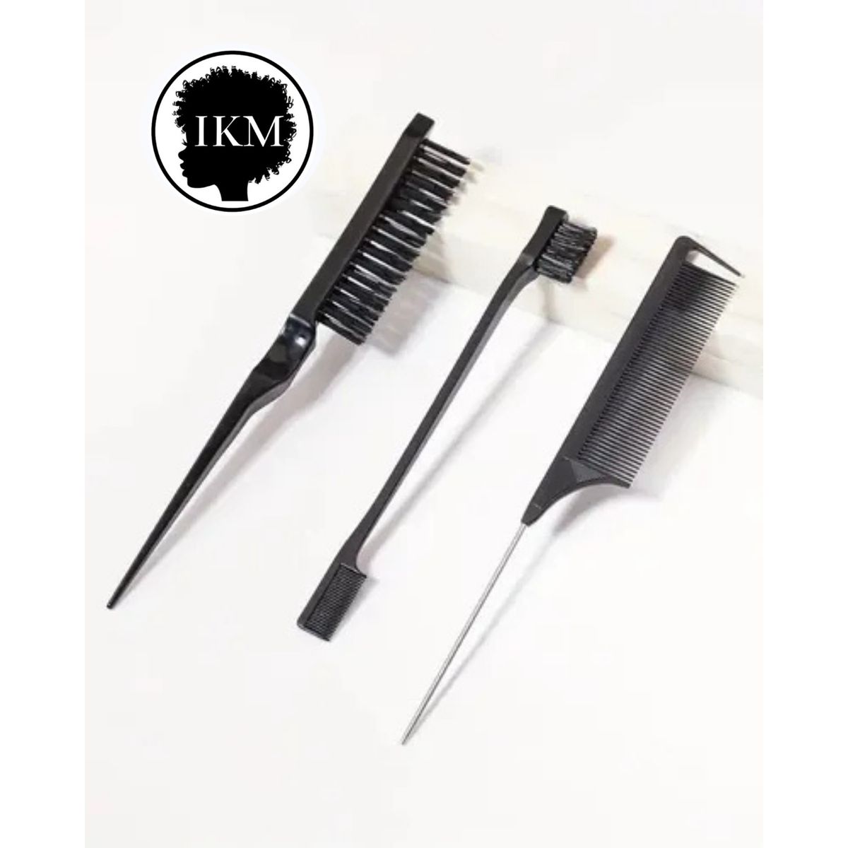 GENERICO - Kit Peine Cepillo Pulidor Para Peinar Cabello en Negro