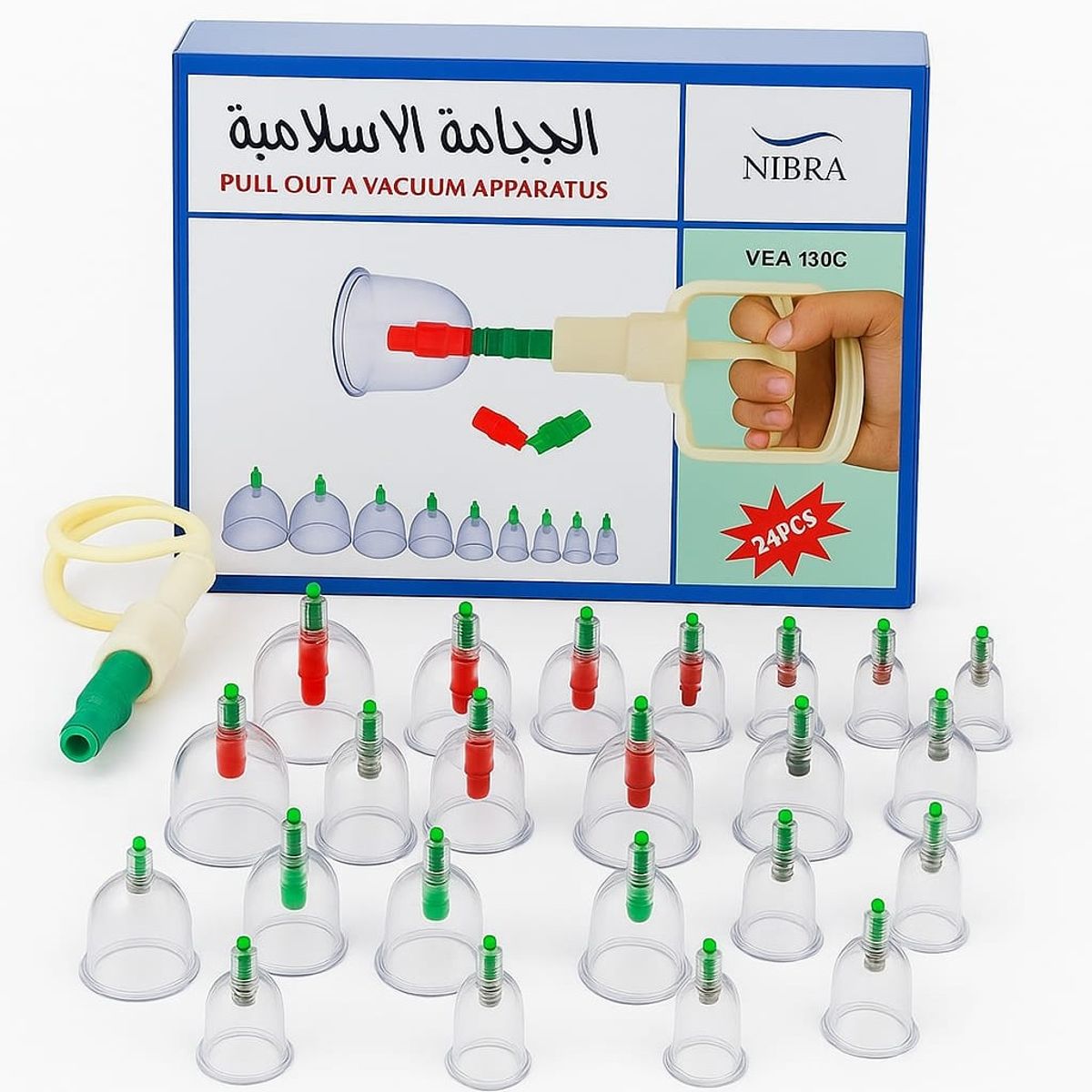 GENERICO - Set de 24 Ventosas Para Masaje Anticelulitis y Alivio del Dolor