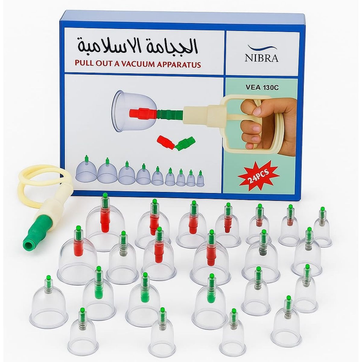 GENERICO - Set de 24 Ventosas Para Masaje Anticelulitis y Alivio del Dolor