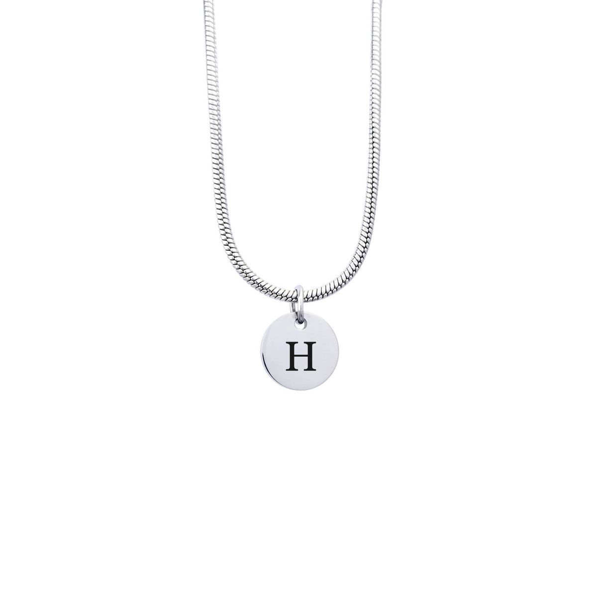 GENERICO - Collar Cadena Inicial Letra H acero inoxidable antialérgico
