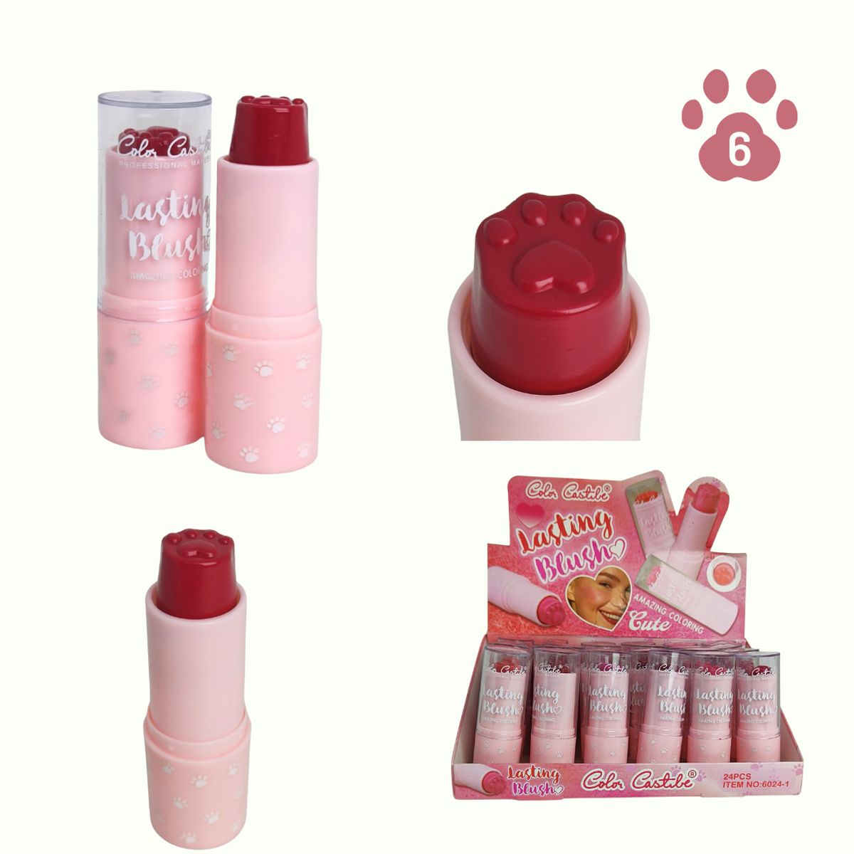 GENERICO - Rubor en Barra forma Garrita 6 tonos