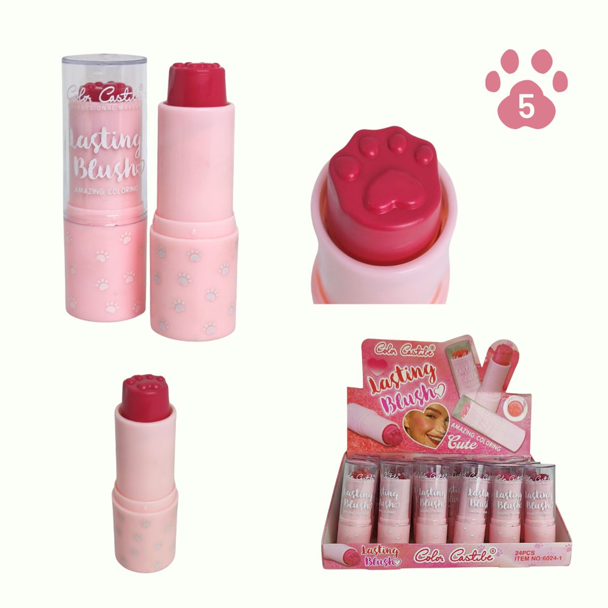 GENERICO - Rubor en Barra forma Garrita 6 tonos