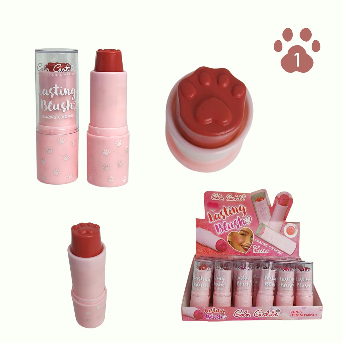 GENERICO - Rubor en Barra forma Garrita 6 tonos