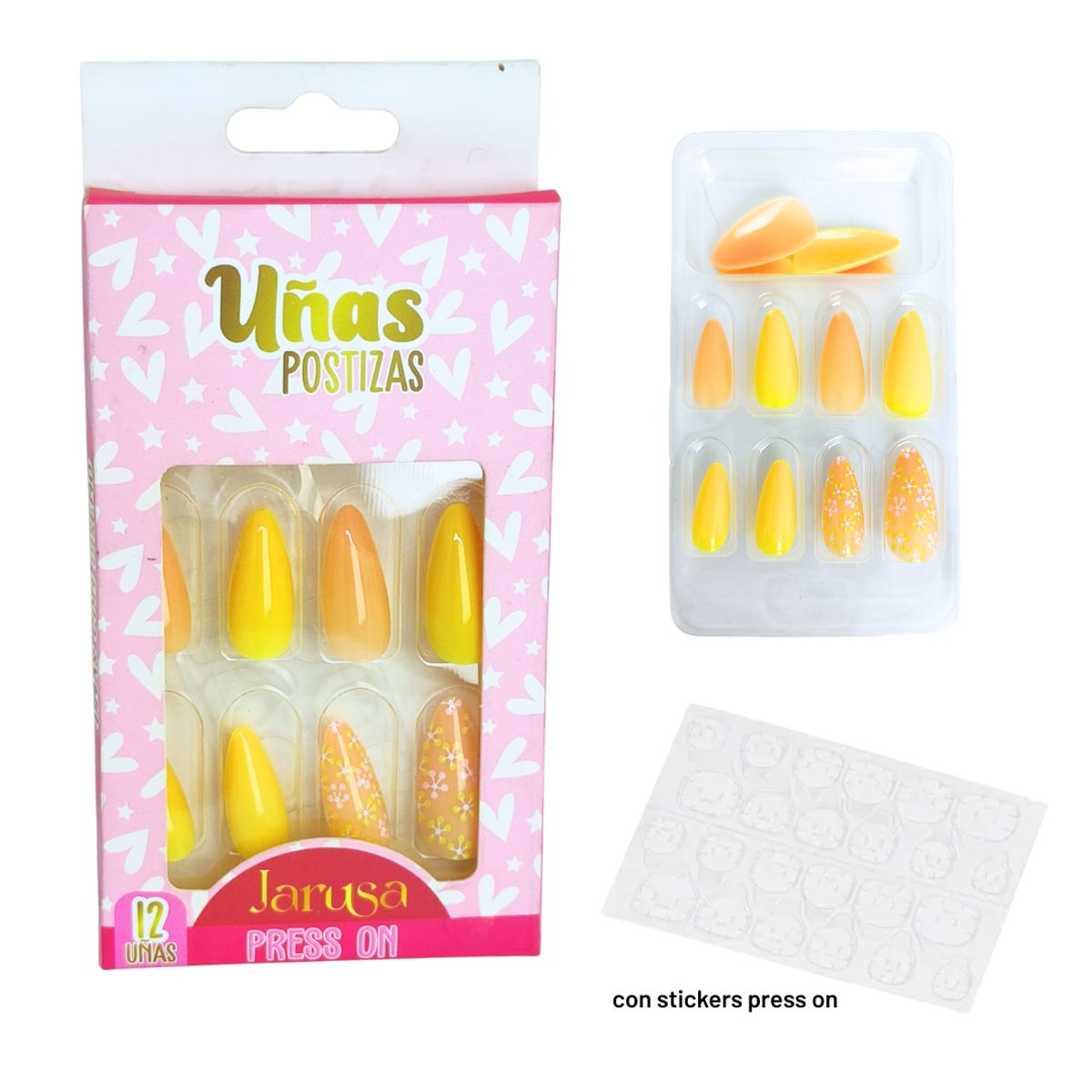 GENERICO - Uñas Postizas Press On con diseño Jarusa 1