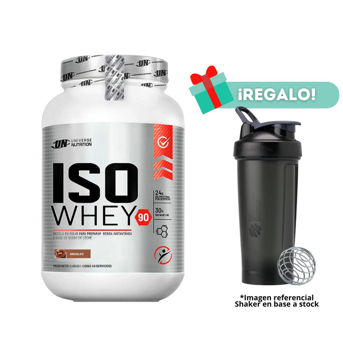 UNIVERSE NUTRITION - PROTEÍNA ISO WHEY 1KG CHOCOLATE + SHAKER