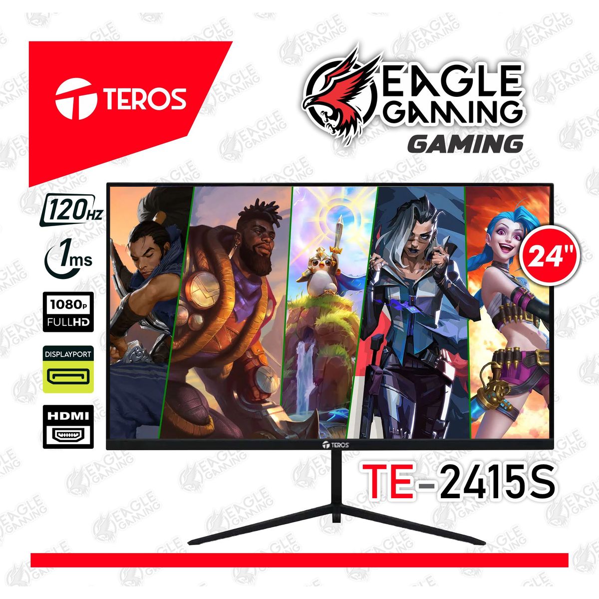 TEROS - Monitor Teros 24" TE-2415S 23.8 IPS 120HZ 1MS HDMI PARLANTE FUL HD