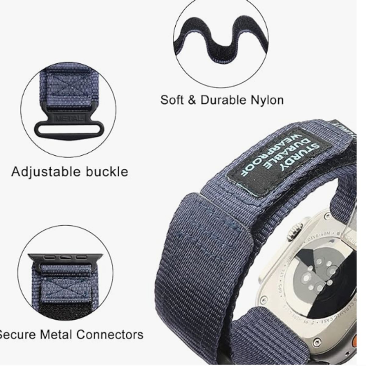 GENERICO - Correa Waterproof para Apple Watch 40mm - AZUL