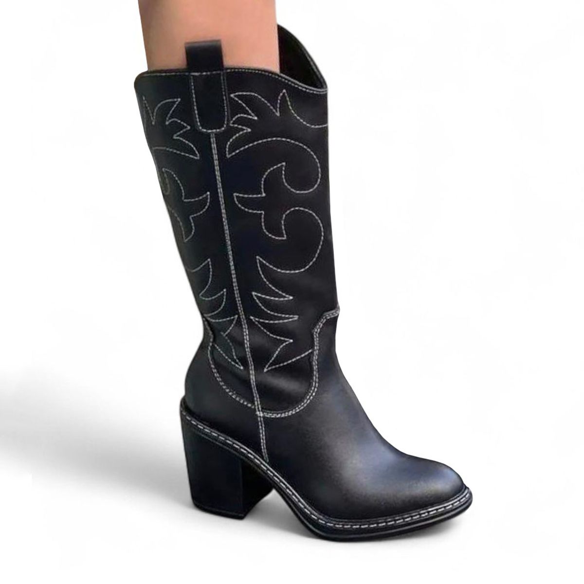 GENERICO - Bota Mujer Texana Eagle 1299 5C-95 Color Negro