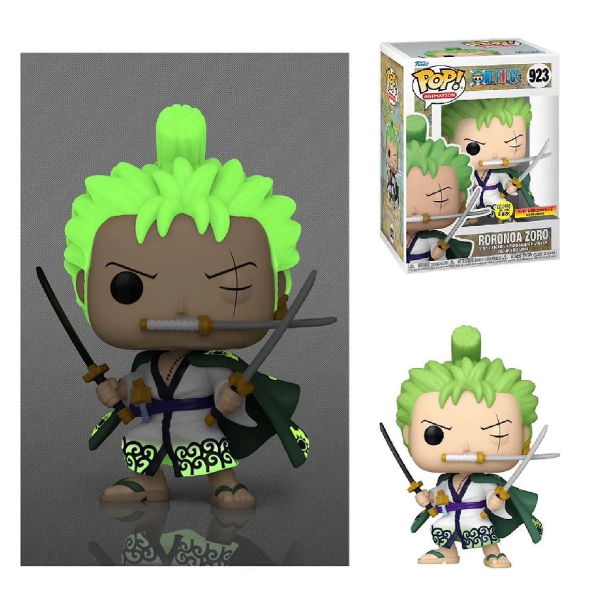 FUNKO - FUNKO POP RORONOA ZORO GLOW ONE PIECE 923 VOLCANO
