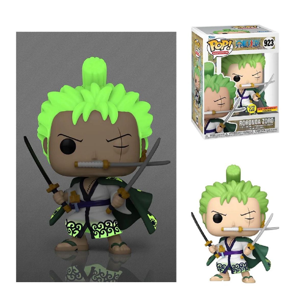 FUNKO - FUNKO POP RORONOA ZORO GLOW ONE PIECE 923 VOLCANO