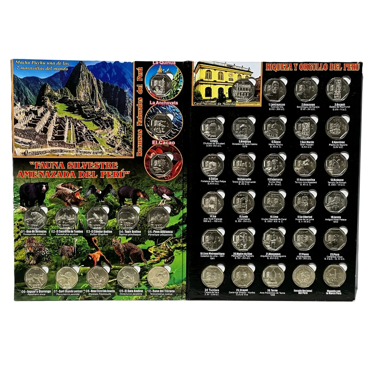 PERU - Colección Monedas Riqueza y Orgullo + Fauna Silvestre