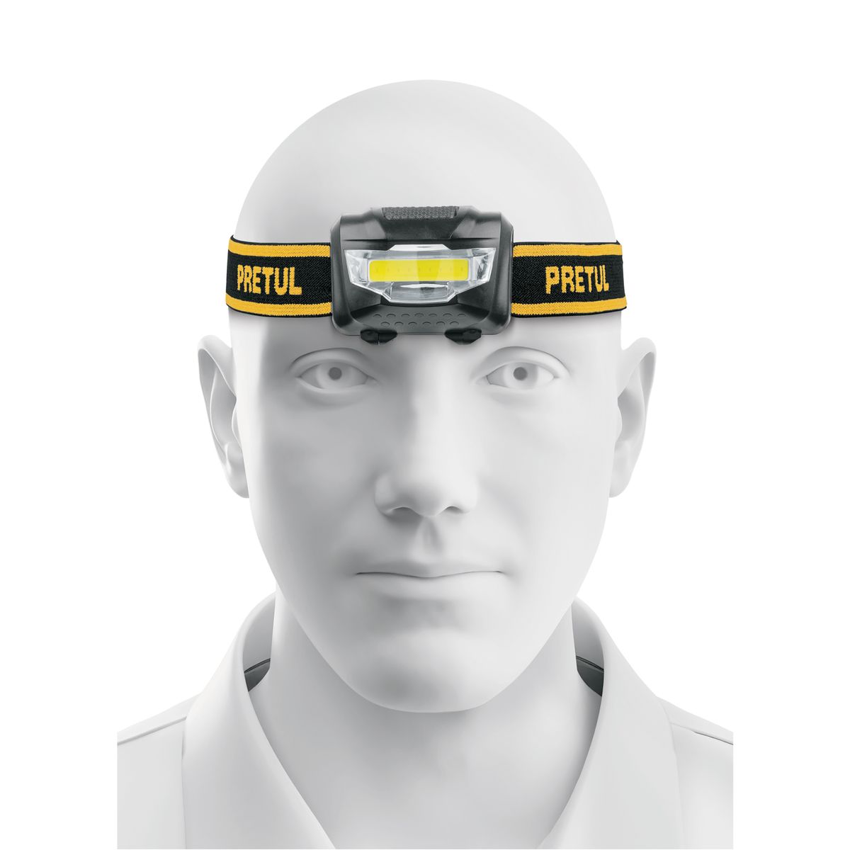 PRETUL - LINTERNA LED TIPO MINERO A PILA 100 LUMENES 14 METROS PRETUL