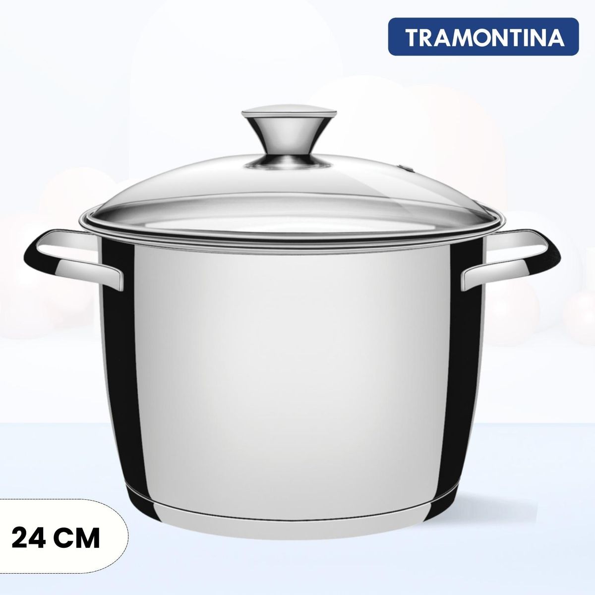 Olla de Acero Allegra Tramontina 24 Cm - Tapa de Vidrio, marca TRAMONTINA - Foto Principal