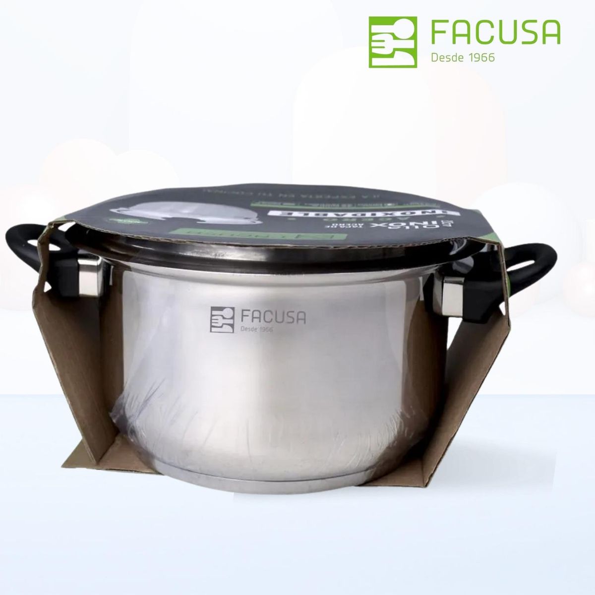 FACUSA - Olla de Acero Facusa 22 Cm -Tapa de Acero