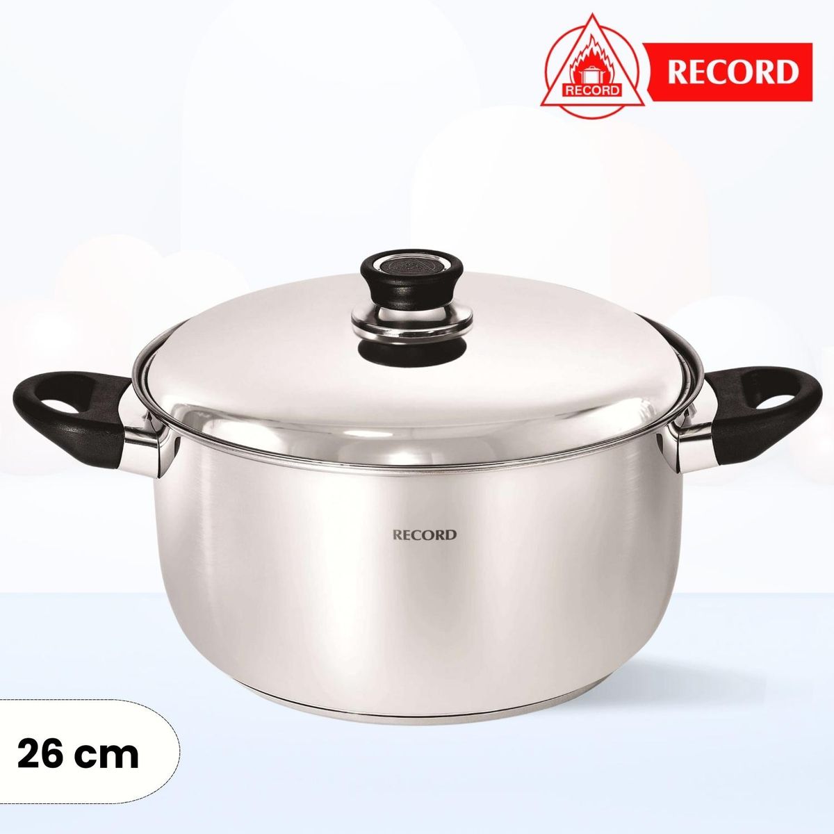 RECORD - Olla de Acero Inox Luxe Record N° 26 - Tapa de Acero