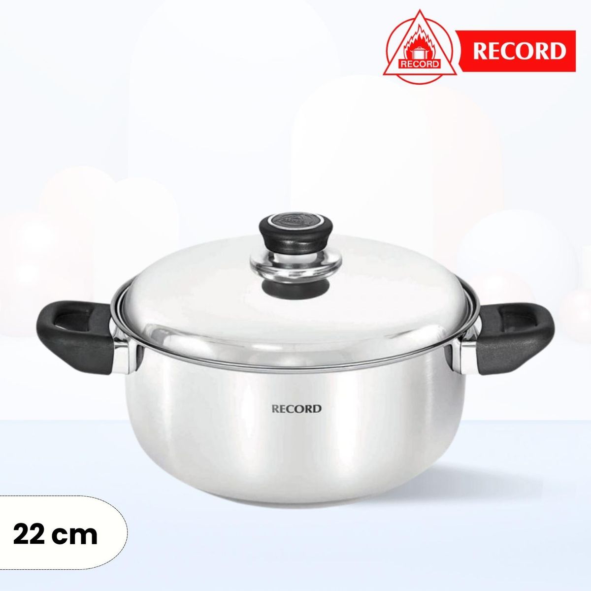 RECORD - Olla de Acero Inox Milenium Record N° 22- Tapa de Acero