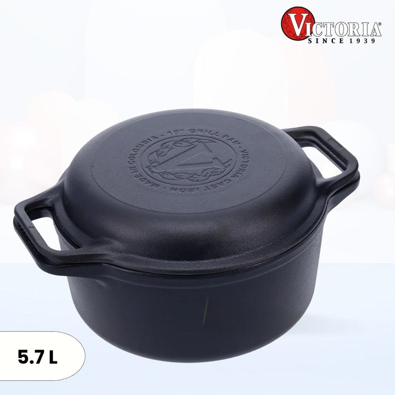 VICTORIA - Olla de Hierro Fundido Cooker Victoria 5.7 lt