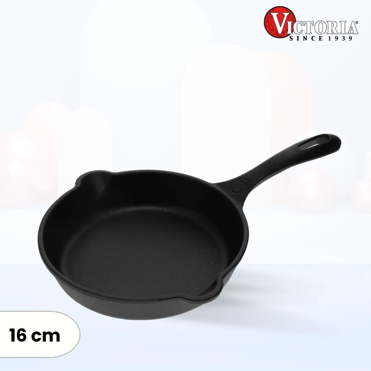 VICTORIA - Sartén de Hierro Fundido Esmaltada victoria 16 Cm