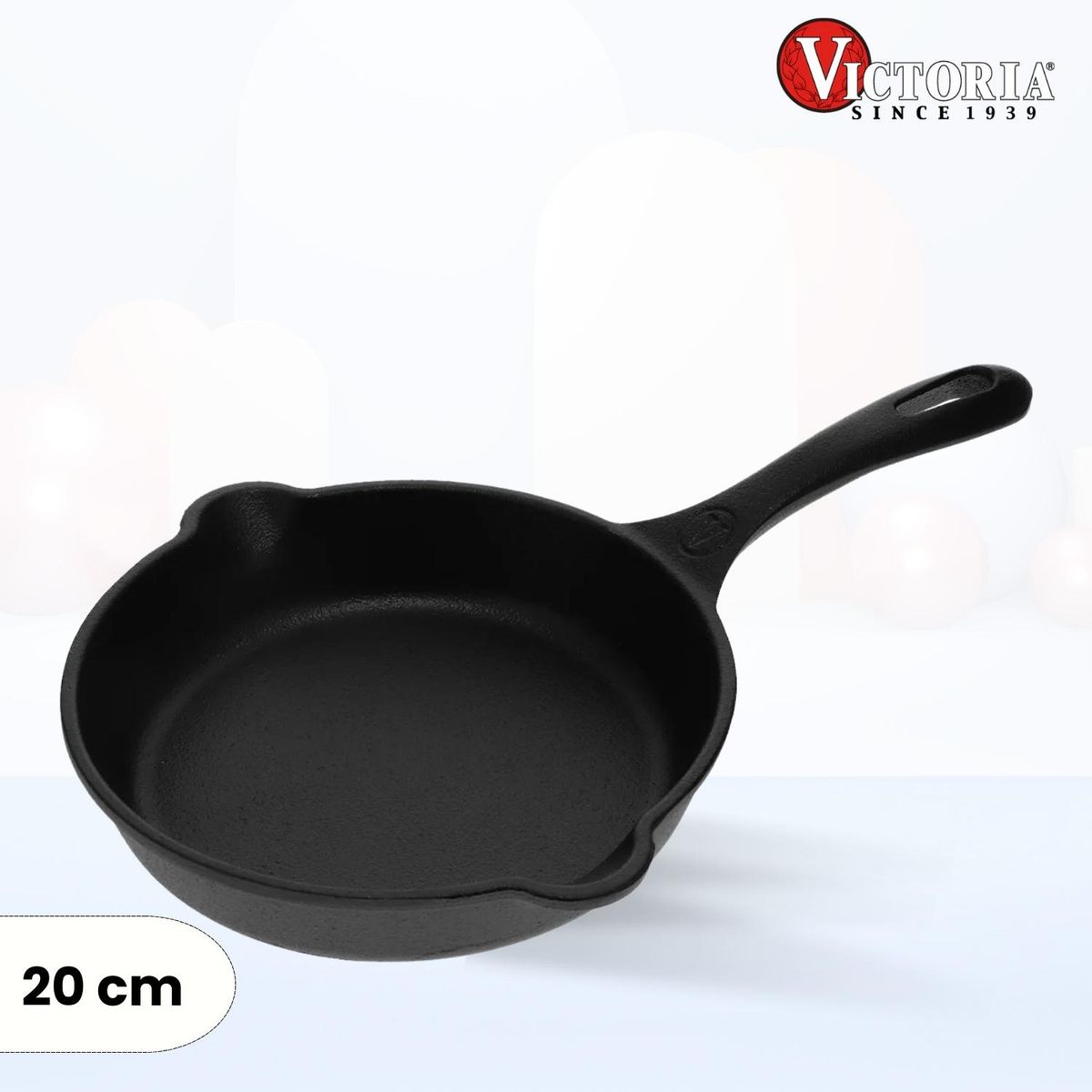 VICTORIA - Sartén de Hierro Fundido Precurada victoria 20 Cm