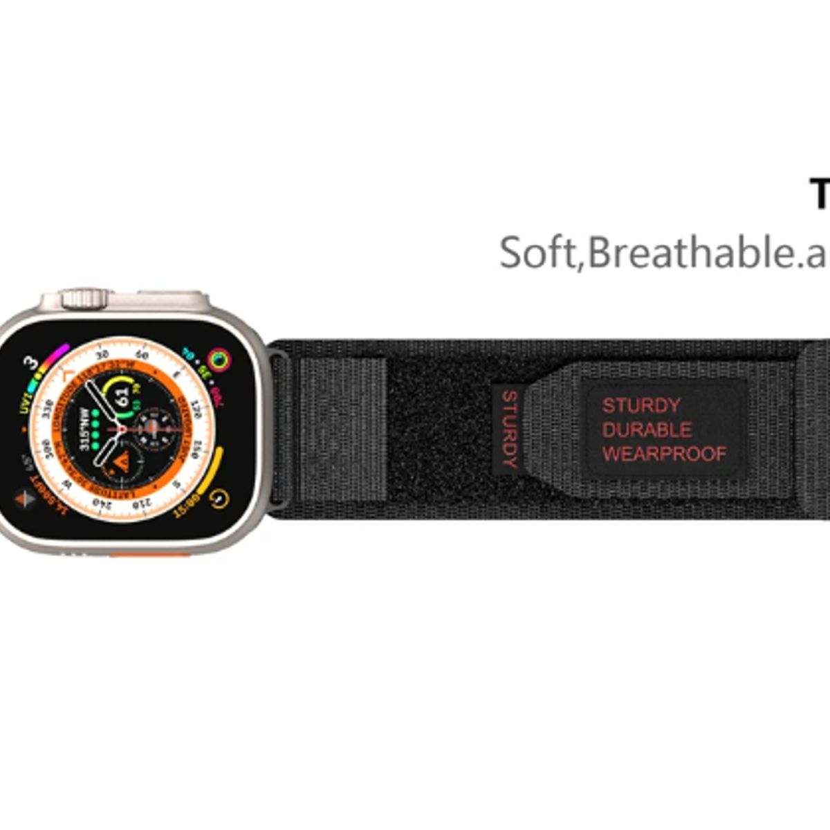 GENERICO - Correa Waterproof para Apple Watch 38mm - NEGRO