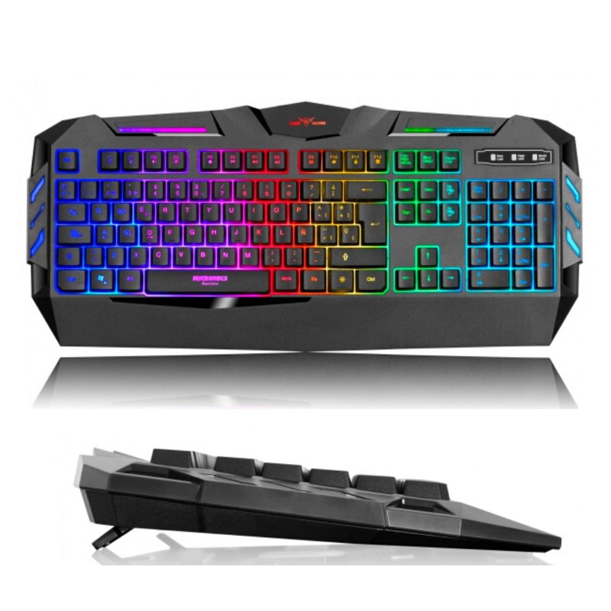 ENKORE - Kit Gamer 4 En 1 : Teclado Micronics Spartano+Audifono+mouse+ Pad