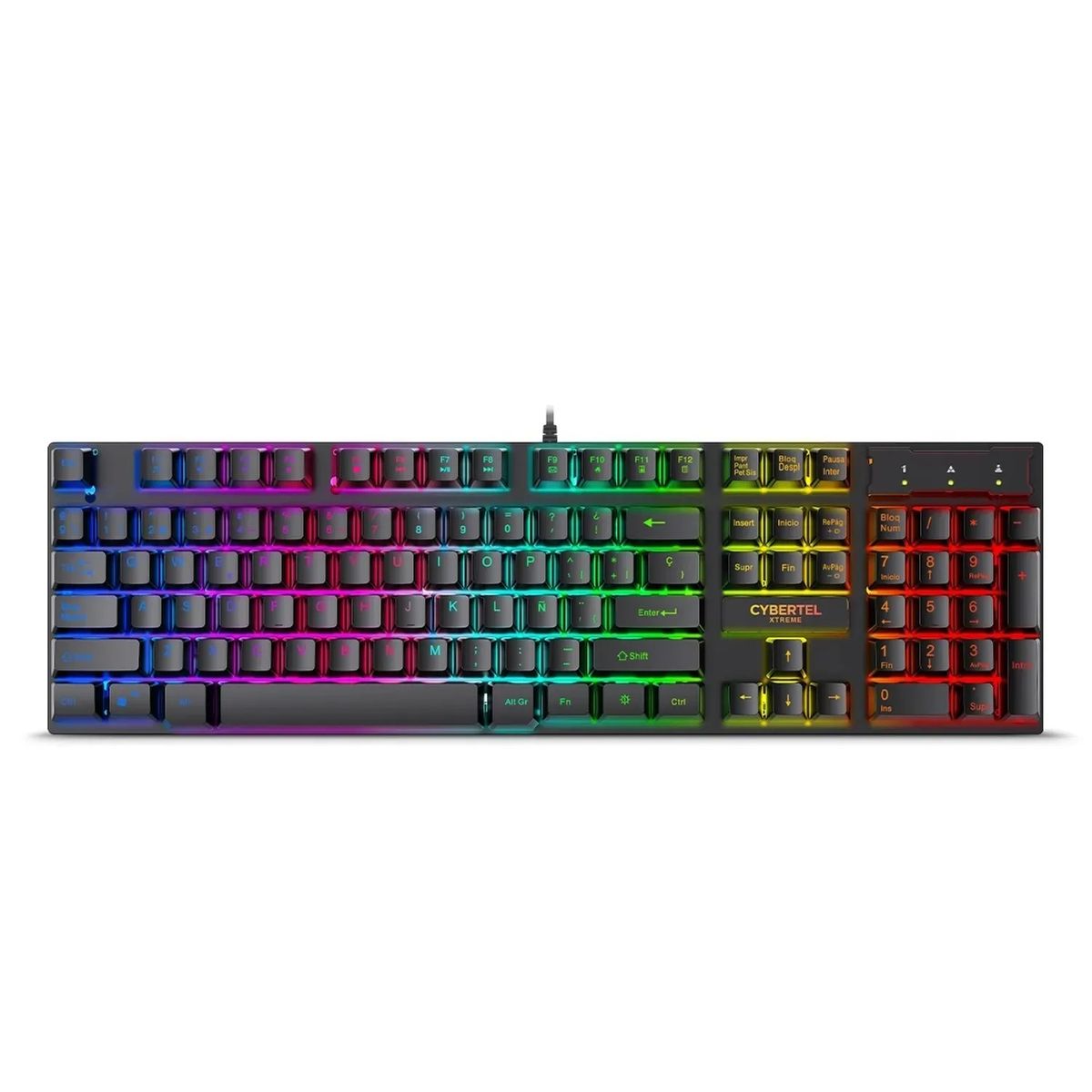 CYBERTEL - Teclado Gamer RainbowLED Antighosting Cybertel Xtreme CYB K505