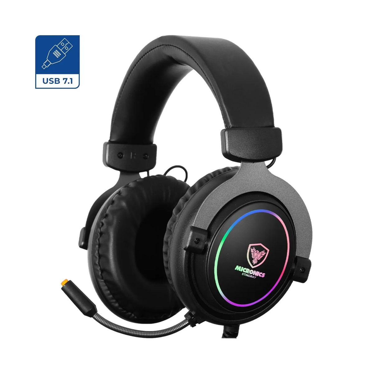 MICRONICS - AURICULAR GAMER USB 7.1 RGB MICRONICS STINGRAY