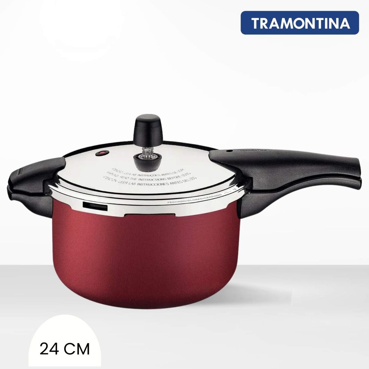 TRAMONTINA - Olla a Presión Vancouver Tramontina Rojo 24 Cm