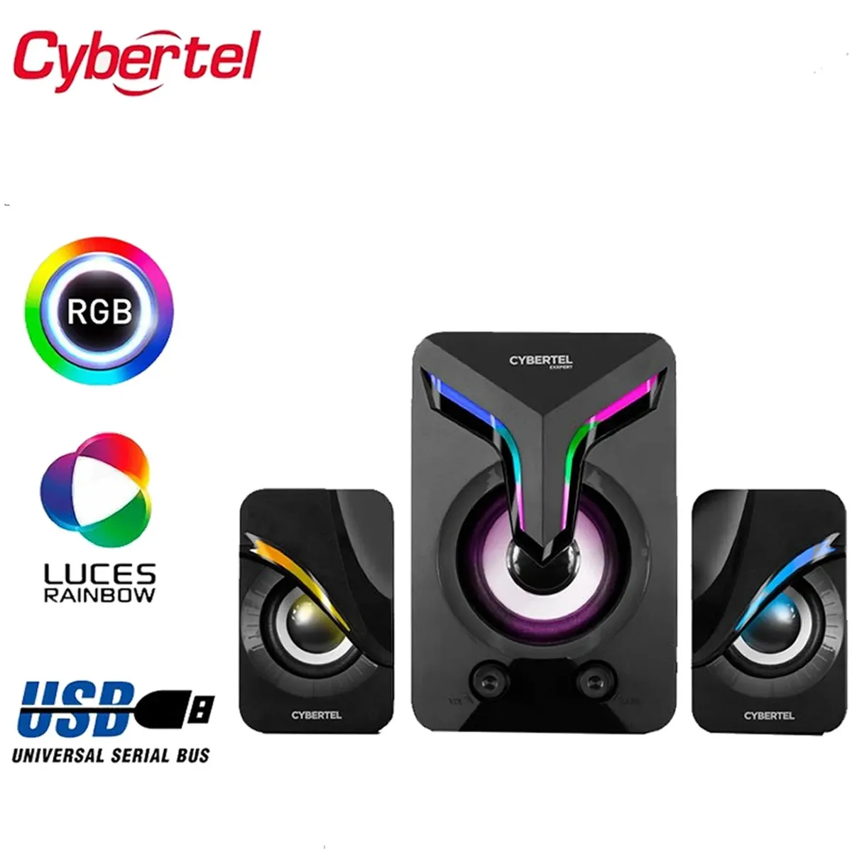 CYBERTEL - PARLANTE CYBERTEL EXXPERT CBX S500 RGB BLACK