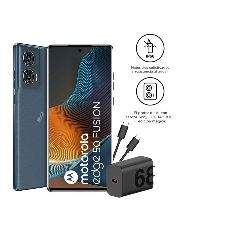 MOTOROLA - Celular Moto Edge 50 Fusion 8GB 256GB Verde Azulado
