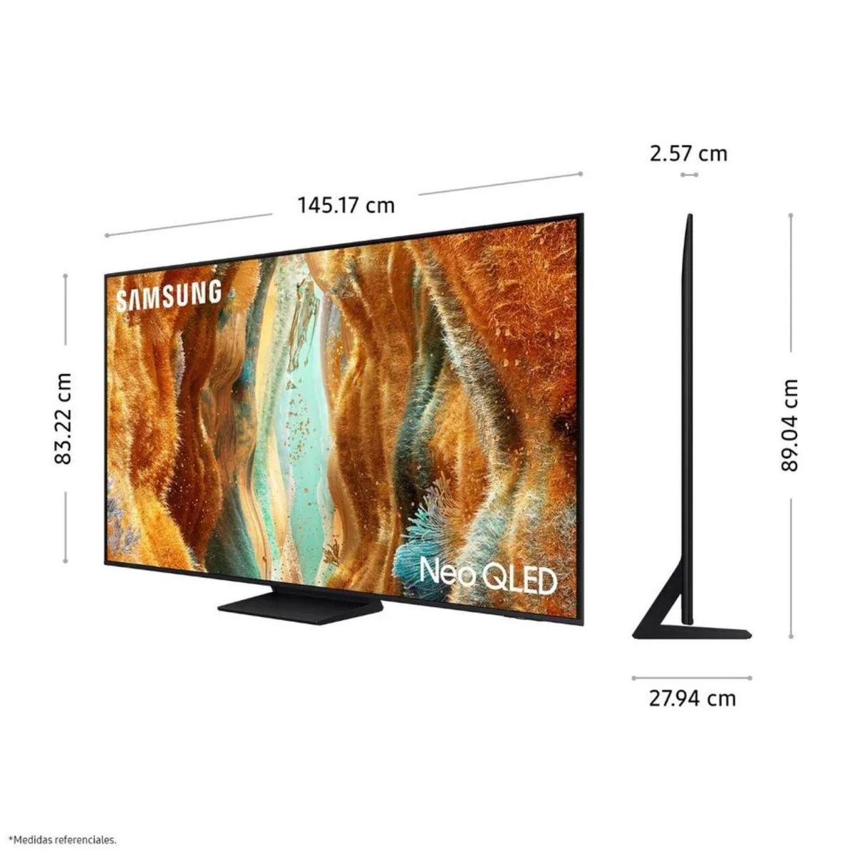 SAMSUNG - Televisor Samsung 65 Neo Qled 4k Vision Ai Smart TV QN65QN70FAGXPE + Soundbar HW B400