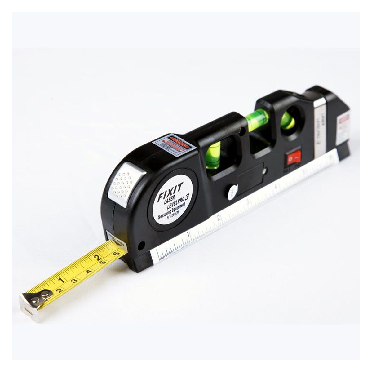 GENERICO - Nivel Laser Dual Horizontal Vertical En Caja + Baterias+ Wincha 2.5 mt