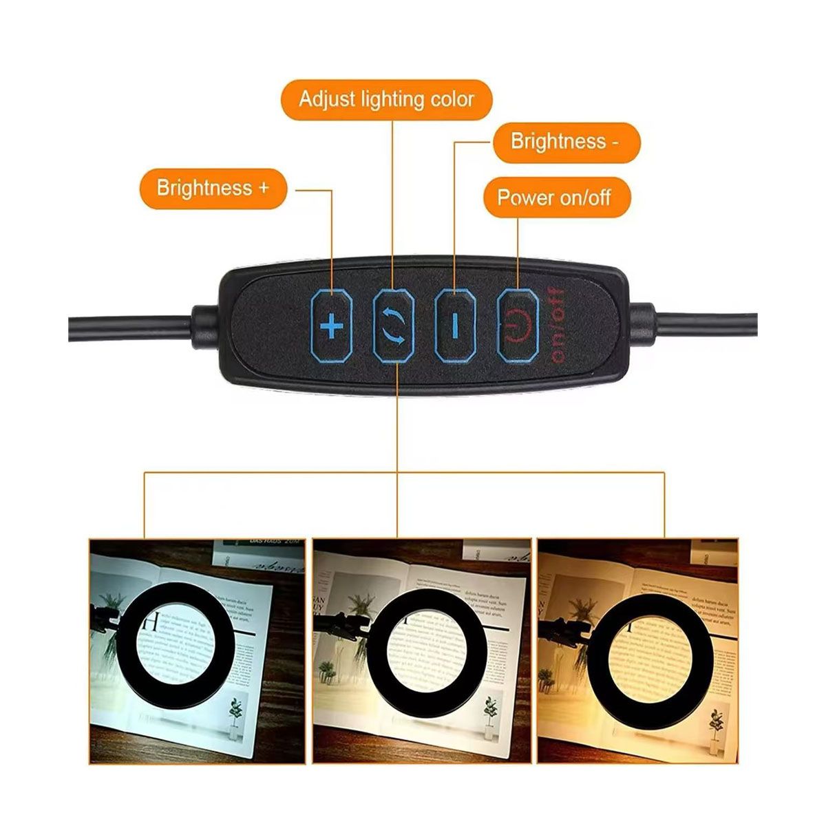 SEISA - Lámpara Led De Escritorio Con Lupa De 10x