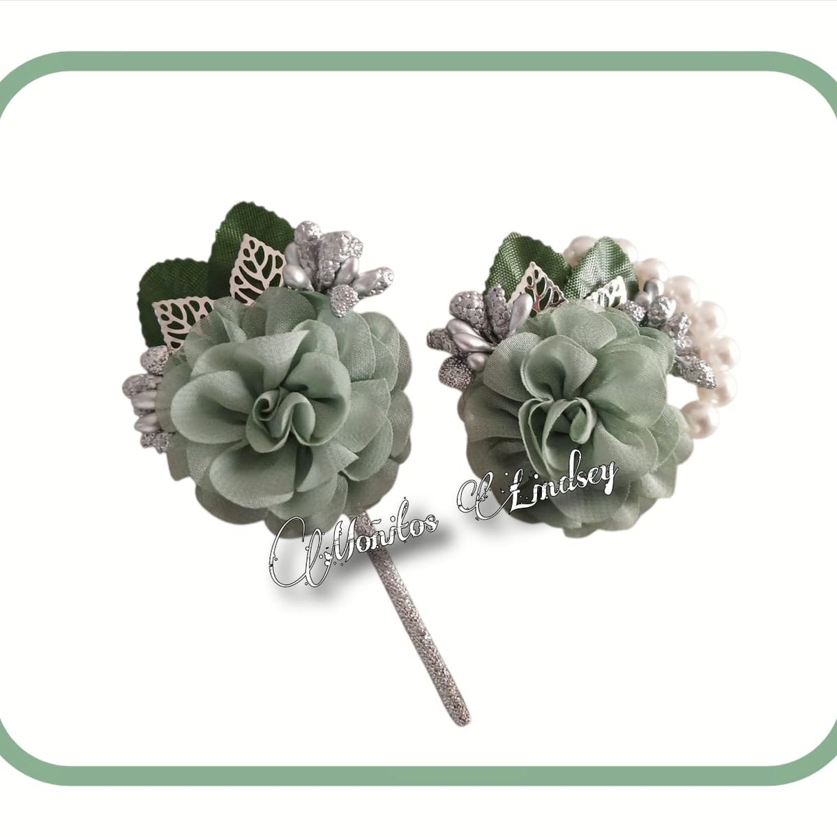 GENERICO - Conjunto De Corsage De Muñeca Y Boutonniere- Generico