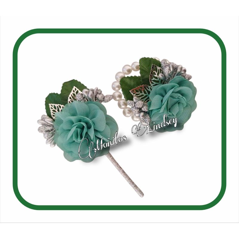 GENERICO - Conjunto De Corsage De Muñeca Y Boutonniere- Generico