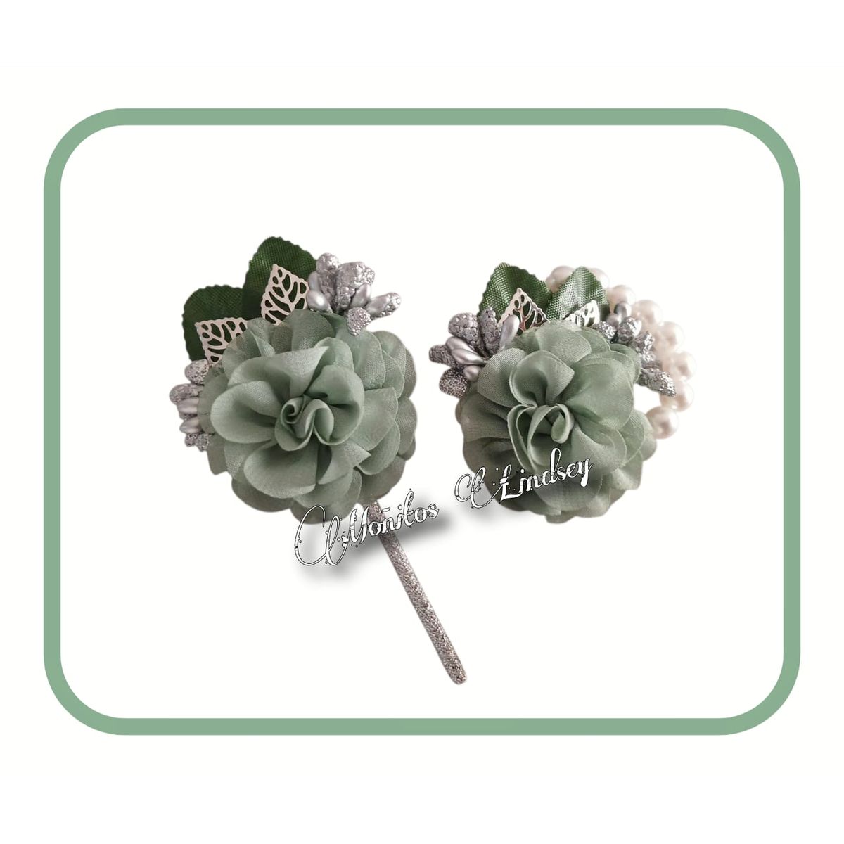 GENERICO - Conjunto De Corsage De Muñeca Y Boutonniere- Generico